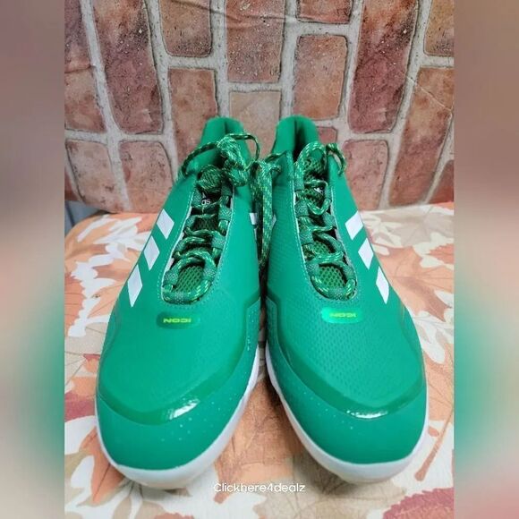 New Adidas  Icon 7 Metal Baseball Cleats Green Men’s Size 15 - Picture 3 of 7